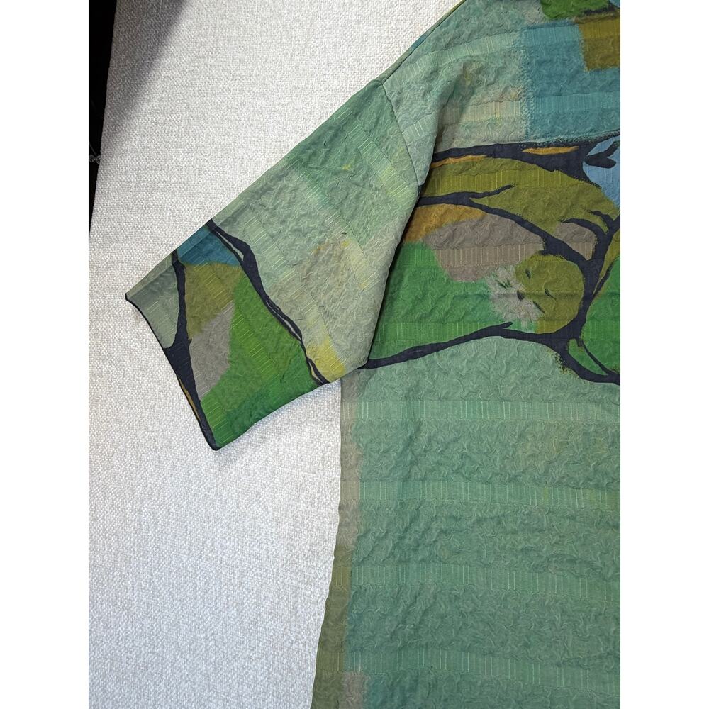 3 Potato Women Green Black XL NWT Seala Tunic Top 3/4 Sleeve Lightweight Boho - Picture 9 of 11